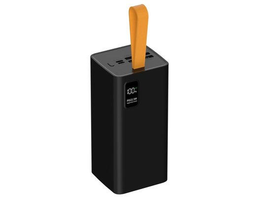 Внешний аккумулятор PERO PB09 50000 mAh, Li-Pol, output USB-C + 4 USB-A, черный